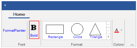 Ribbon UI with Home tab