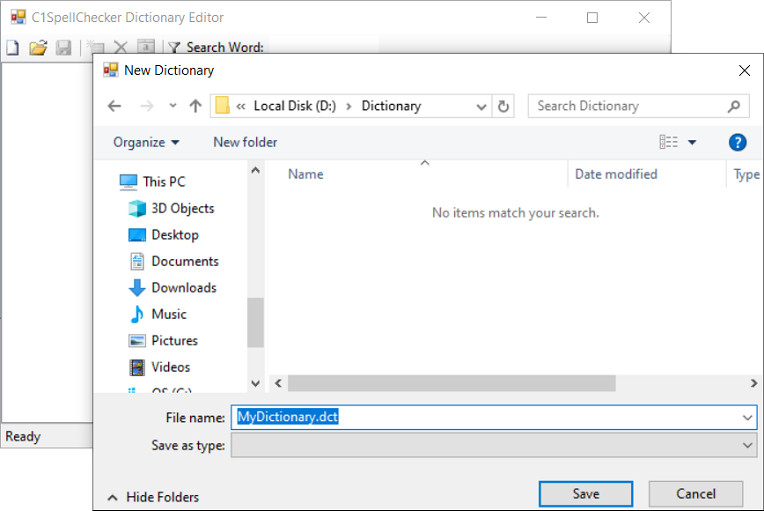 Dictionary Editor