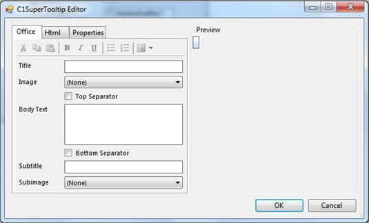Image shows how the supertooltip appears.