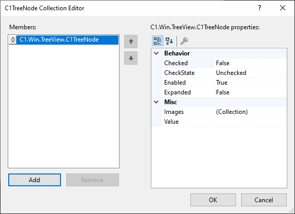 TreeNodes editor