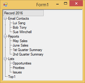 Nodes in treeview
