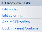 Tasks menu