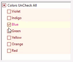 Change style of CheckList