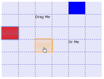 Dragging and dropping items with mouse, and the appearance of transparent rectangle.