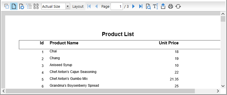 Snapshot of FlexViewer