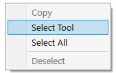 Snapshot of Context Menu in FlexViewer