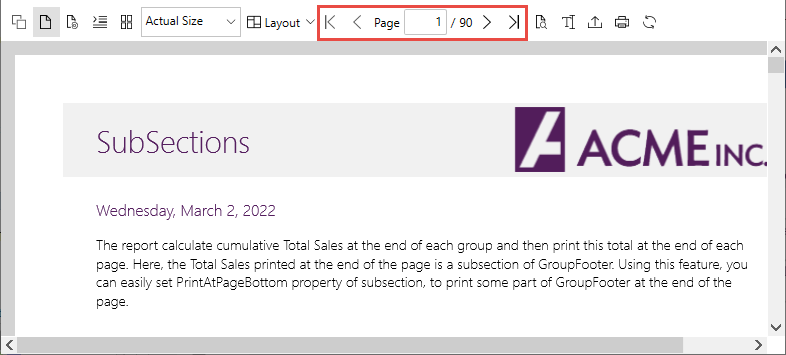 Navigation FlexViewer snapshot