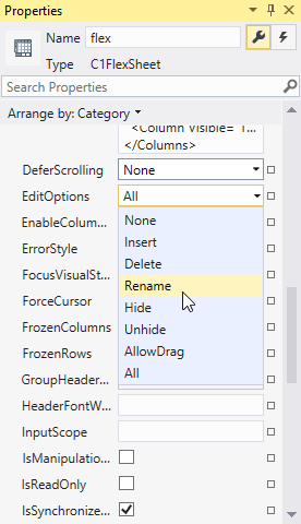 EditOptions property