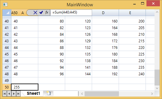 Using C1FormulaBar