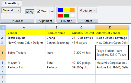 Wrapping Text
