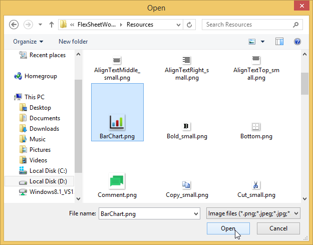 Selecting Image