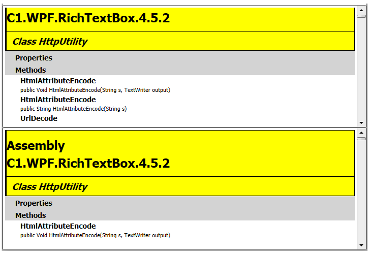 Image showing the implementation of splitviews while using two richtextboxes.