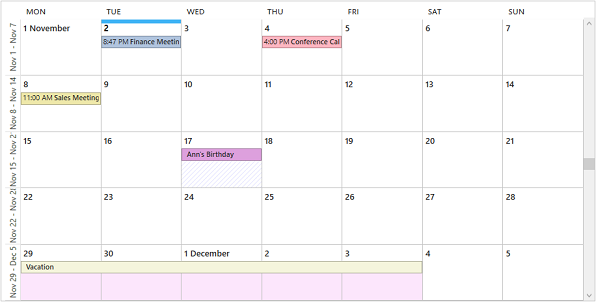 WPF Scheduler control